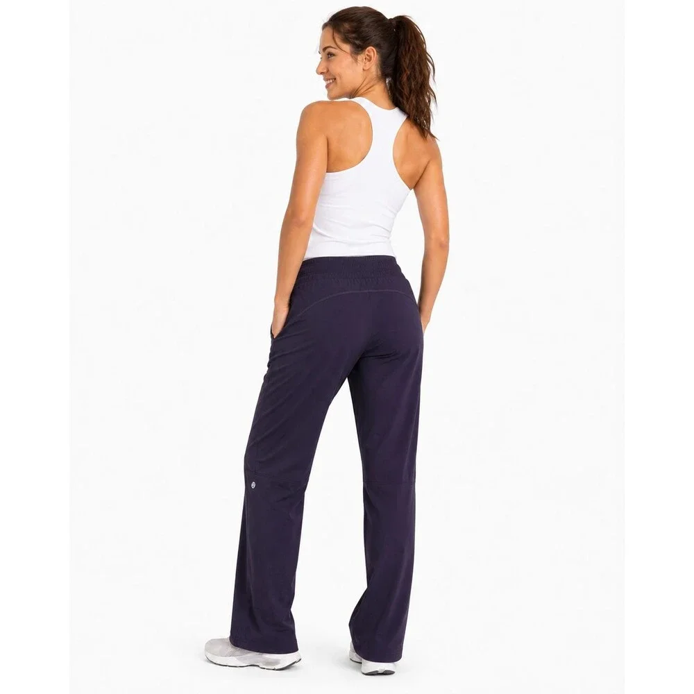 Lululemon Dog Runner Pants Size 6 Black Swan Purple Track Pants Lined
